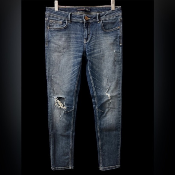 Zara The Japanese Edition Skinny Cropped Jeans- Size 8 - Picture 1 of 5